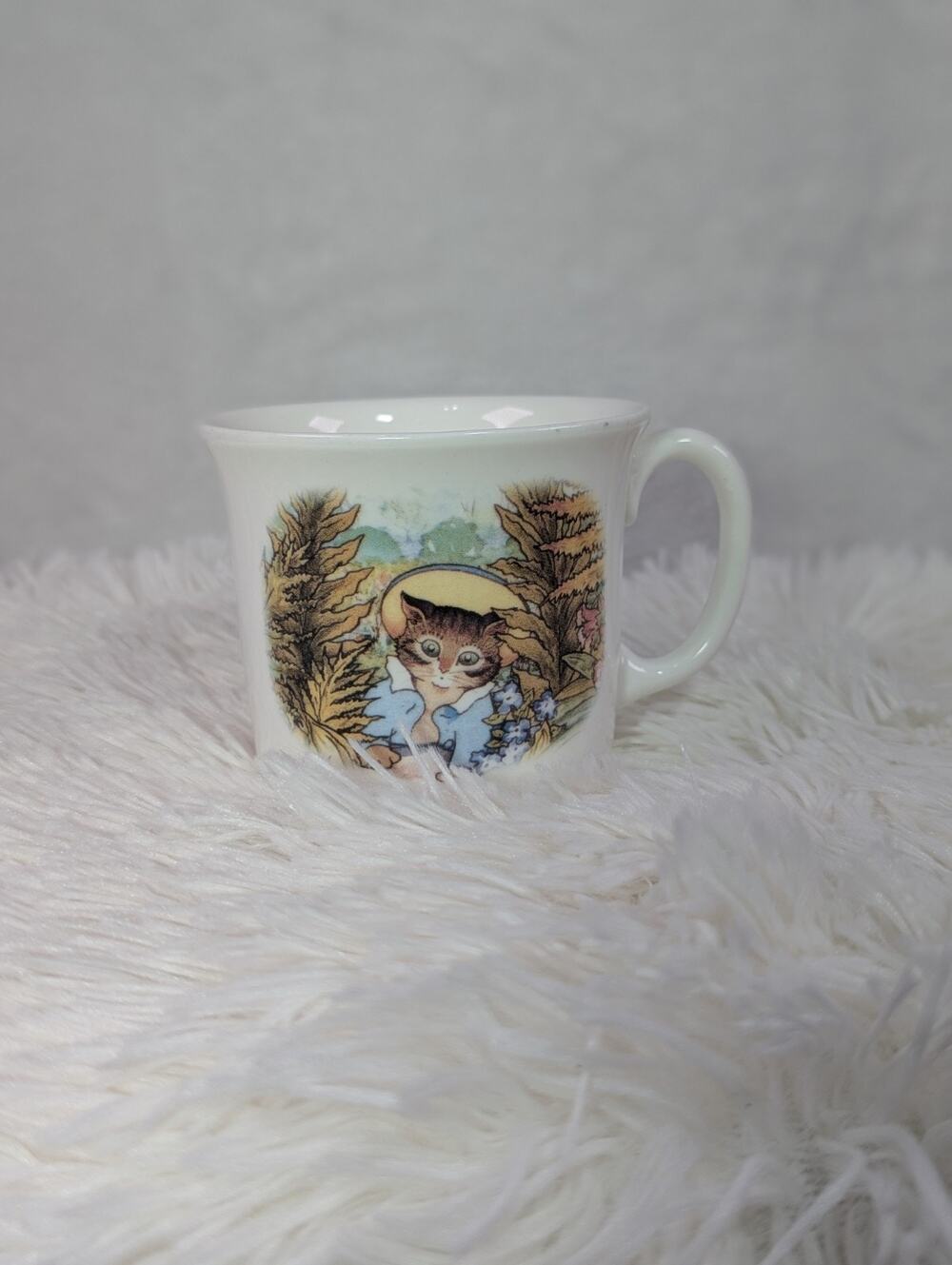 Vintage 1997 Royal Doulton Beatrix Potter Tom Kitten In The Rockery Mug Made UK